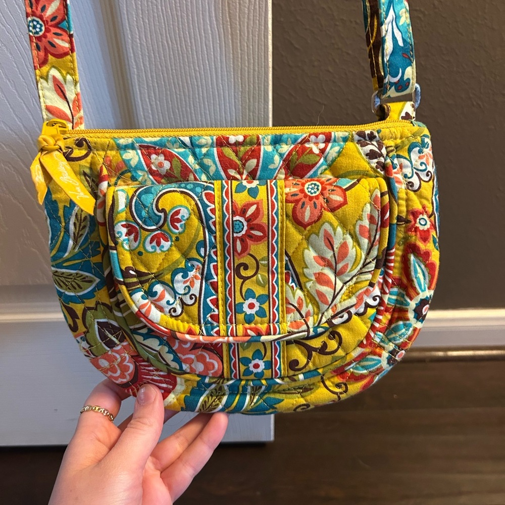 Vera Bradley Vibrant Floral Quilted Crossbody Bag